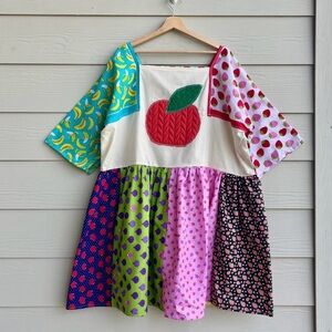 Handmade Fruit Paradise Flavorful Bandana Dress | SKU 04174 Apple Patchwork